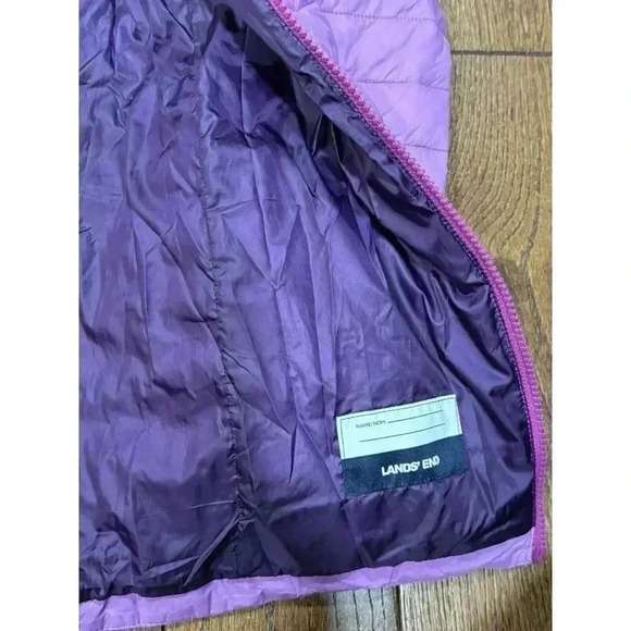Lands End Coat Youth 14/16 Purple Primaloft Puffer Jacket - Picture 3 of 7